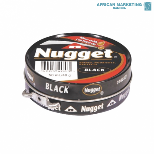 0700-0961 SHOE POLISH BLACK 12x50ml * NUGGET