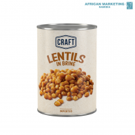 1090-0433 BROWN LENTILS in BRINE 400g *CRAFT
