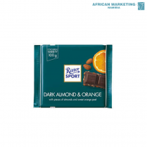2185-0335 CHOCOLATE DARK ALMONDS & ORANGE 12x100g *RITTER SPORT