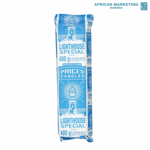 9000-0050 CANDLES WHITE 400g *LIGHTHOUSE