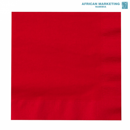 9000-0371 SERVIETTES 2PLY RED 1 000 *AFPAK