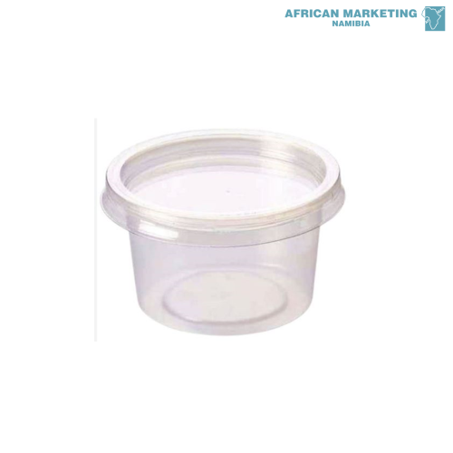 9000-0448 CLEAR SAUCE TUBS & LID 125ml 500's *CC