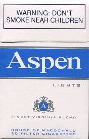 9000-0747 CIGARETTES 10x20's LIGHT *ASPEN
