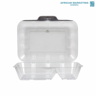 9000-1544 FOLDOVER LUNCHBOX 2 DIV. CLEAR 100's (FAF30S) *VERSAPET