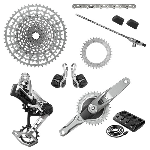 00.7918.390.000 SRAM GROUPSET 1987 T-TYPE EAGLE AXS PM 170 SILVER LIMITED ED