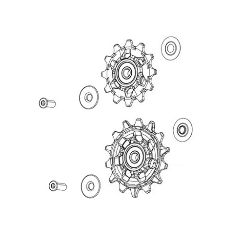 11.7518.121.008 SRAM SP PULLEY KIT GX, X01, XX1, S200, S500 EAGLE w BEARINGS