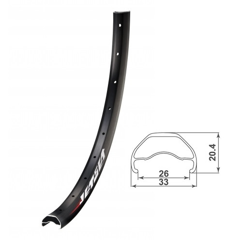 16011360 JETSET RIM 29" E337 28H TUBELESS SS EYELETS (ERD = 596MM)