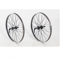 WH-20 -AB AVALANCHE WHEEL REAR 20" MTB ALLOY BLACK RIM+SPOKES+CLUSTER