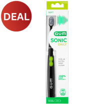 GUM SONIC DAILY TOOTHBRUSH SOFT COMPACT BLACK