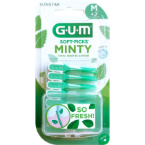 GUM SOFT-PICKS, MINTY, MEDIUM 40PCS