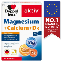 DOPPELHERZ AKTIV MAGNESIUM+CALCIUM+D3 30 TABLETS