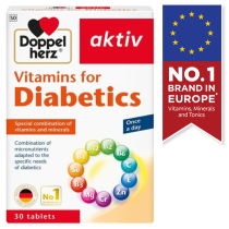 DOPPELHERZ AKTIV VITAMINS FOR DIABETICS 30 TABLETS