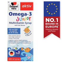 DOPPELHERZ AKTIV OMEGA-3 JUNIOR MULTIVITAMIN SYRUP 250ML