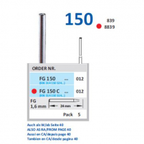 HORICO DIAMOND SAFE END BUR 150 DIAM 012 FINE GRIT