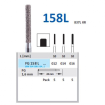 HORICO DIAMOND LONG CYLINDER BUR 158 DIAM 016 NORMAL GRIT
