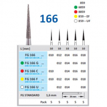 HORICO DIAMOND TAPER BUR 166 DIAM 016 COARSE GRIT