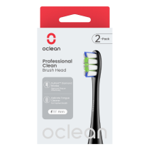 OCLEAN SONIC REPLACEMENT BRUSH PROFESSIONAL CLEAN BLACK 2PCS