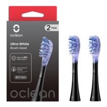 OCLEAN SONIC REPLACEMENT BRUSH ULTRA WHITE - BLACK 2PCS