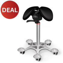 SALLI SWAYFIT SADDLE CHAIR, MEDIUM, BLACK LEATHER 001