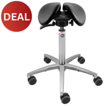 SALLI SWAYFIT SADDLE CHAIR, MEDIUM, BLACK LEATHER 001