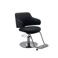 ROLLER Styling Chair - Black with Footrest
