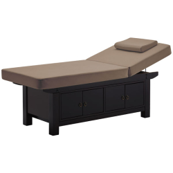 Marbella - SAFARI Wooden Massage Bed Espresso Brown & Draw