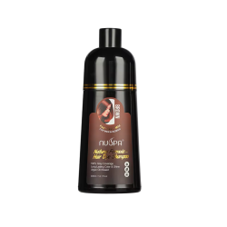 Nuspa Natural Formula Hair Dye Shampoo-Brown 400ml