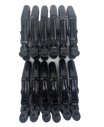 Crocodile Clips - Black Plastic - 12/pkt (CH36639)