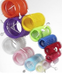 KAMM 22 x 65mm Pink Comb Rollers - pkt 14