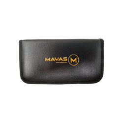 Mayas UHC Scissor Set -Black with Razor & Comb in Pouch