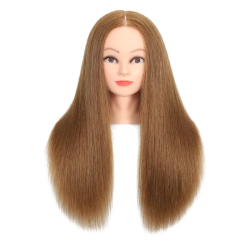 Mannequin Head - 16" 100% Human Hair, Female Caucasian