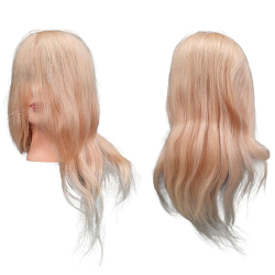Mannequin Head - 16" 100% Human Hair - Platinum