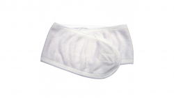 Head Band Towelling with Velcro - White