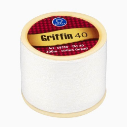 Griffin Threading Cotton White - 300m