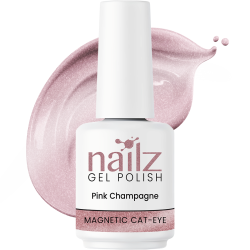 NAILZ Gel Polish 15ml Magnetic Cat Eye- Pink Champagne