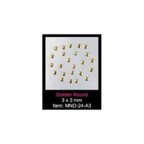 Sina Metal Studs Golden Round