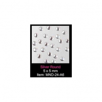 Sina Metal Studs Silver Round