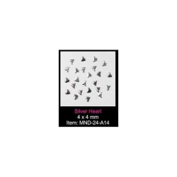 Sina Metal Studs Silver Heart