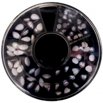 Nail Art Wheel Assorted Pearls