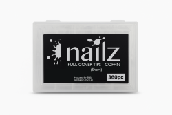 Nailz Nail Tips - Soft Gel Tips - Coffin Short 360pc