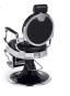 CALICO JACK Barber Chair - Silver Frame(Black Leather)