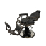 CALICO JACK Barber Chair - Graphite Frame (Black Leather)