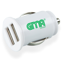 CAR CHARGER DUAL USB - WHITE