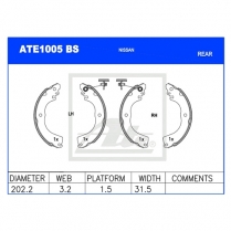 Brake Shoes ATE1005BS