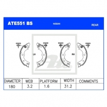Brake Shoes ATE551BS
