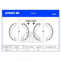 Brake Shoes ATE603BS