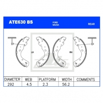Brake Shoes ATE630BS