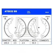 Brake Shoes ATE632BS