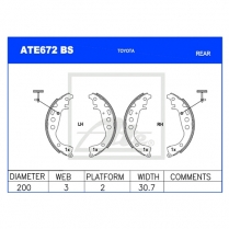 Brake Shoes ATE672BS