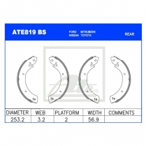 Brake Shoes ATE819BS